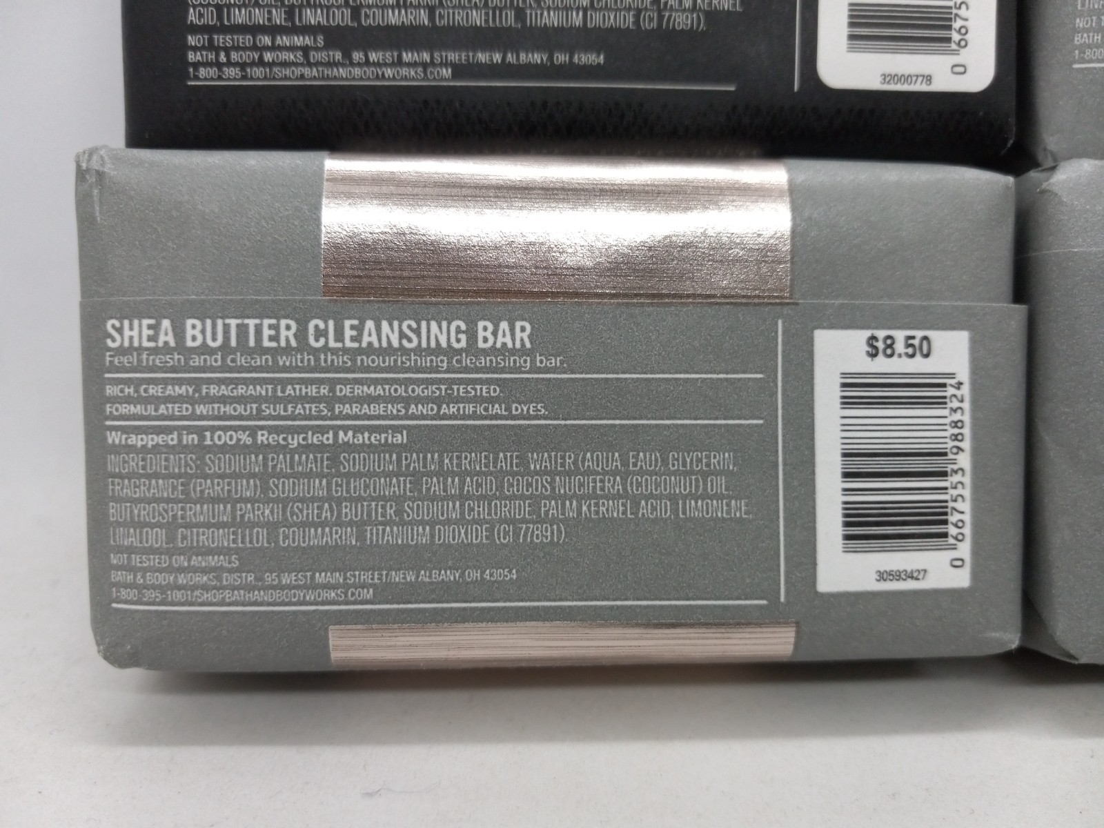 Bath & Body Works Cleansing Bars [4-Pack] GRAPHITE Shea Butter Men’s 5 oz – NEW