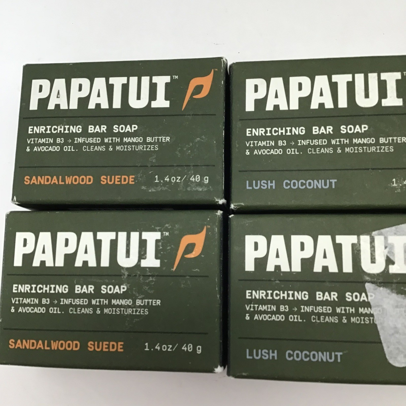 Papatui Enriching Bar Soap Mixed Lot Scents Men’s Travel Size 1.4oz Bars