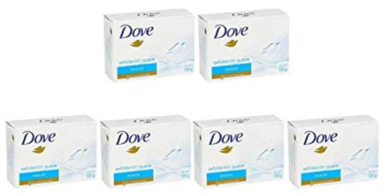 Dove Gentle Exfoliating Bar Soap 4.75 oz Pack of 6