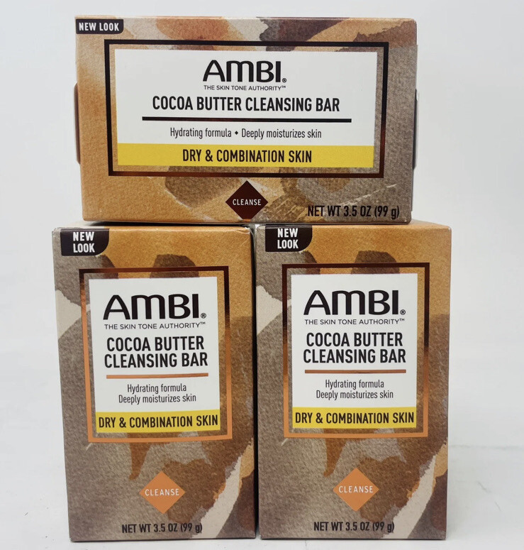 PACK OF 3 AMBI Skin Care Cocoa Butter soap 3.5 oz FREE SHIPPING