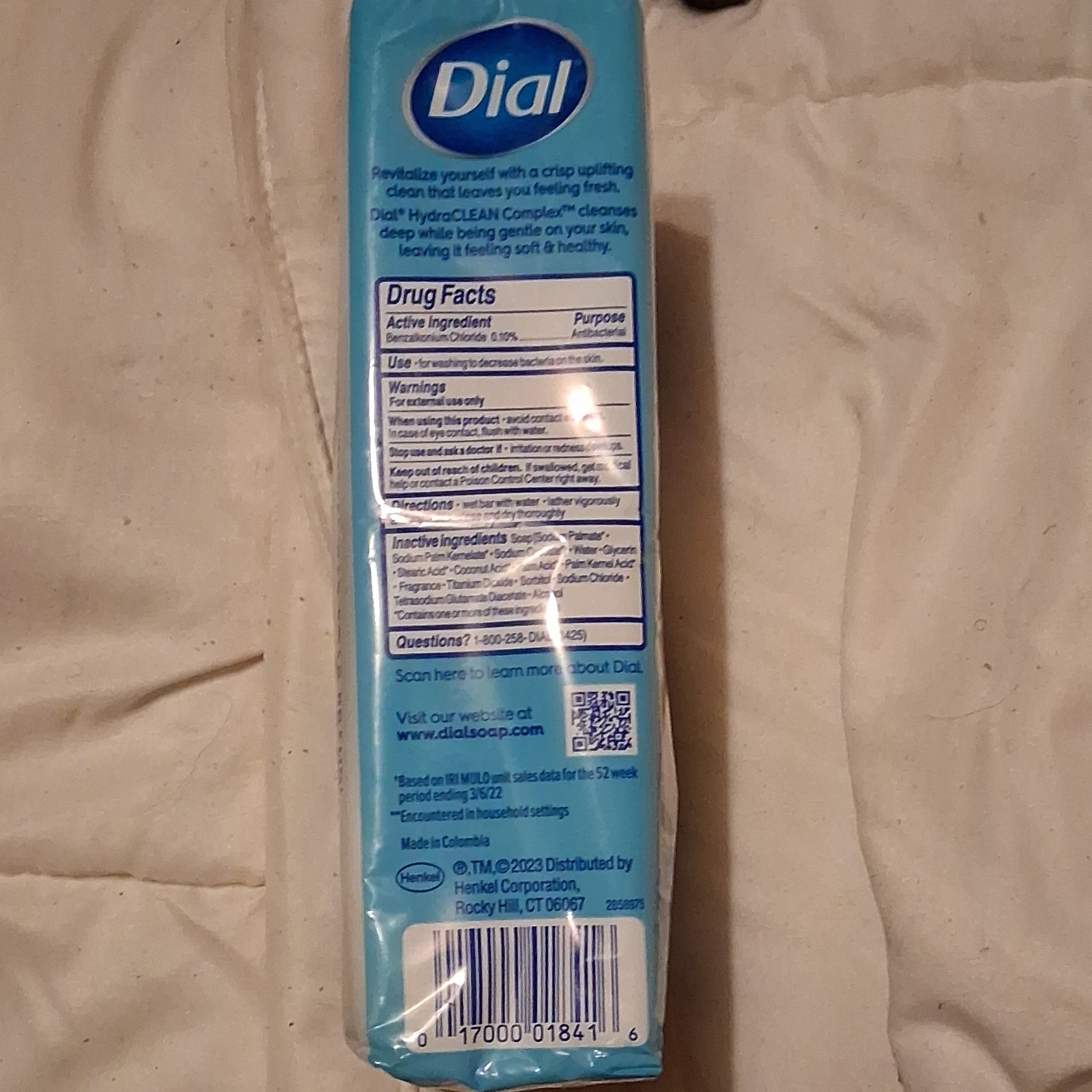 Dial Refresh & Renew Antibacterial Deodorant Soap Spring Water 8 Bars 4 oz