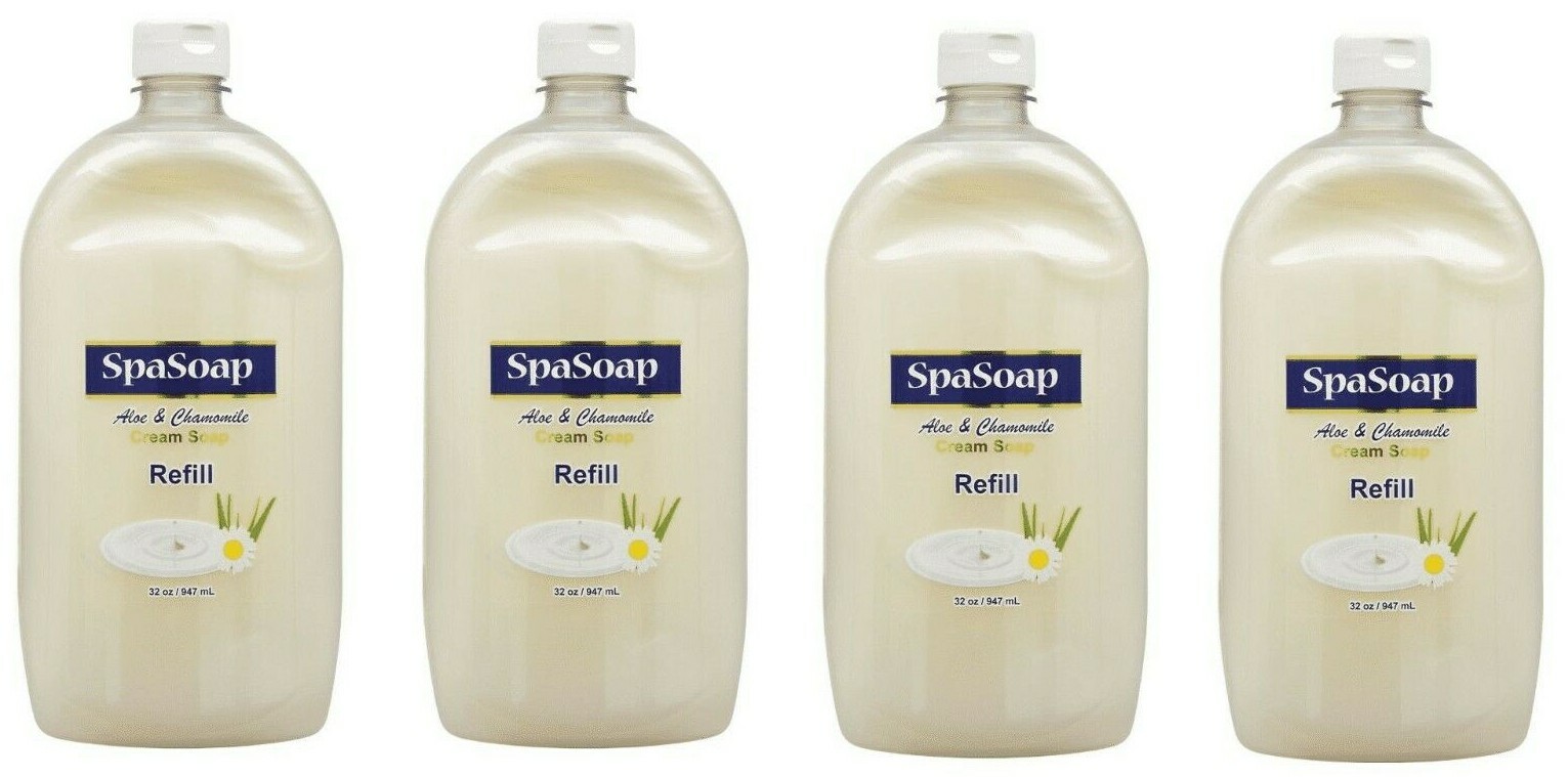 NEW Spa Soap Aloe and Chamomile cream Hand Soap, REFILL Bottle 32 Oz (946 ml) Ea