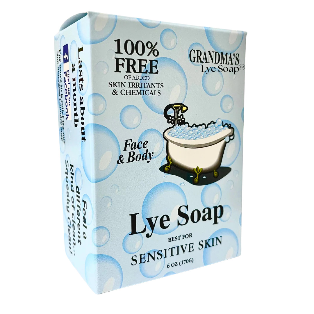 Grandma’s Pure & Natural Lye Soap Soothing Dry Skin No Fragrance 6oz Pack of 12