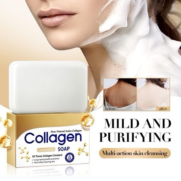 SADOER Collagen Cleansing Soap – Nourishing Face & Body Bar – 100g Free Chipping