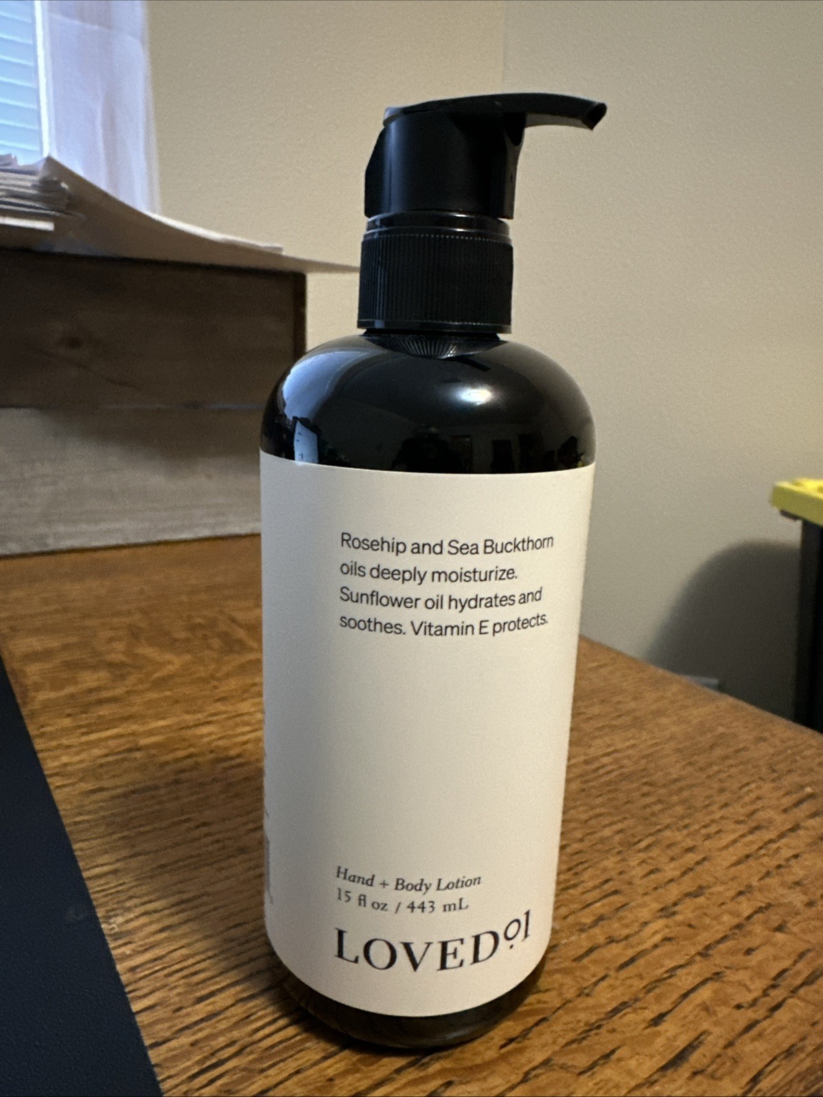 Loved01 Hand & Body Lotion, Roseship and Sea Buckthorn, cruelty-free 15 oz.