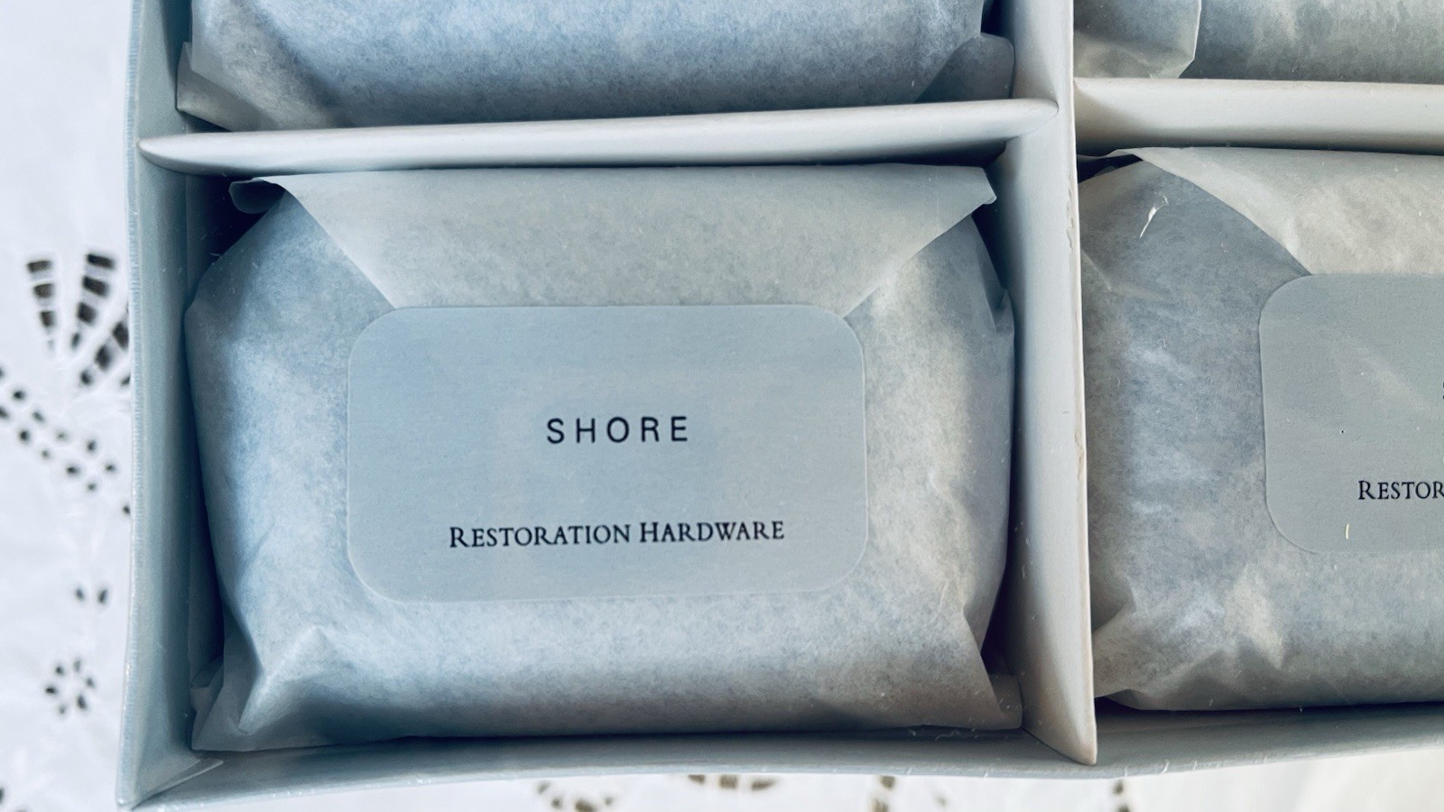 Discontinued Soap Set Restoration Hardware Shore Set Bars 6x 5.3 Oz NOS