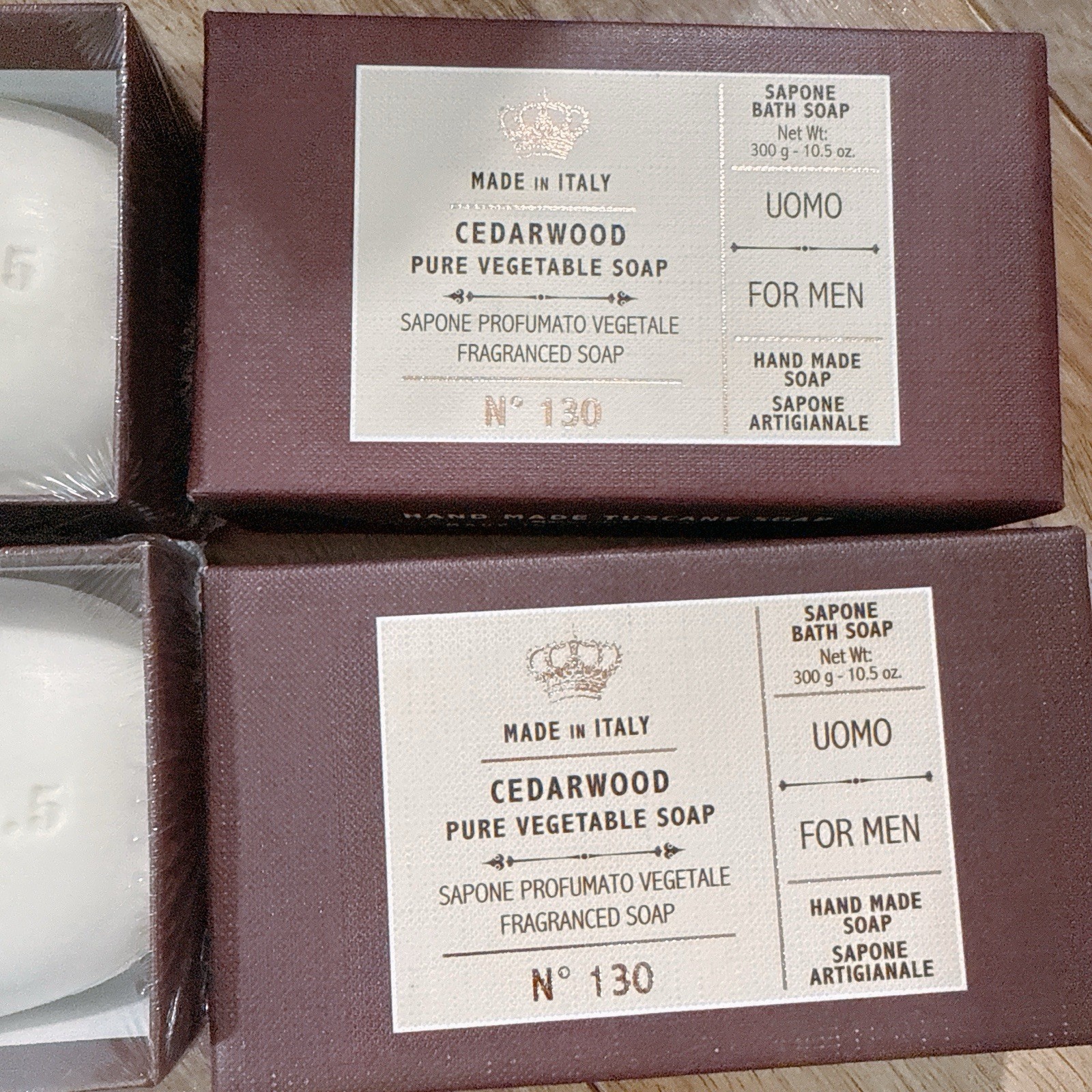 2 pcs SAPONERIE MARIO FISSI SRL 10.5 OZ Bar Soap Scent : CEDARWOOD New In Box
