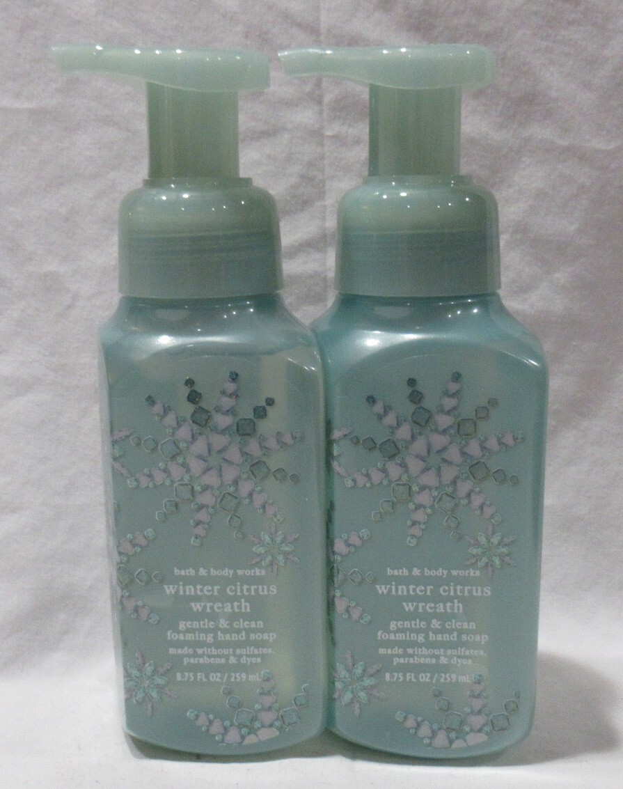 Bath & Body Works Gentle & Clean Foaming Hand Soap Set of 2 WINTER CITRUS WREATH