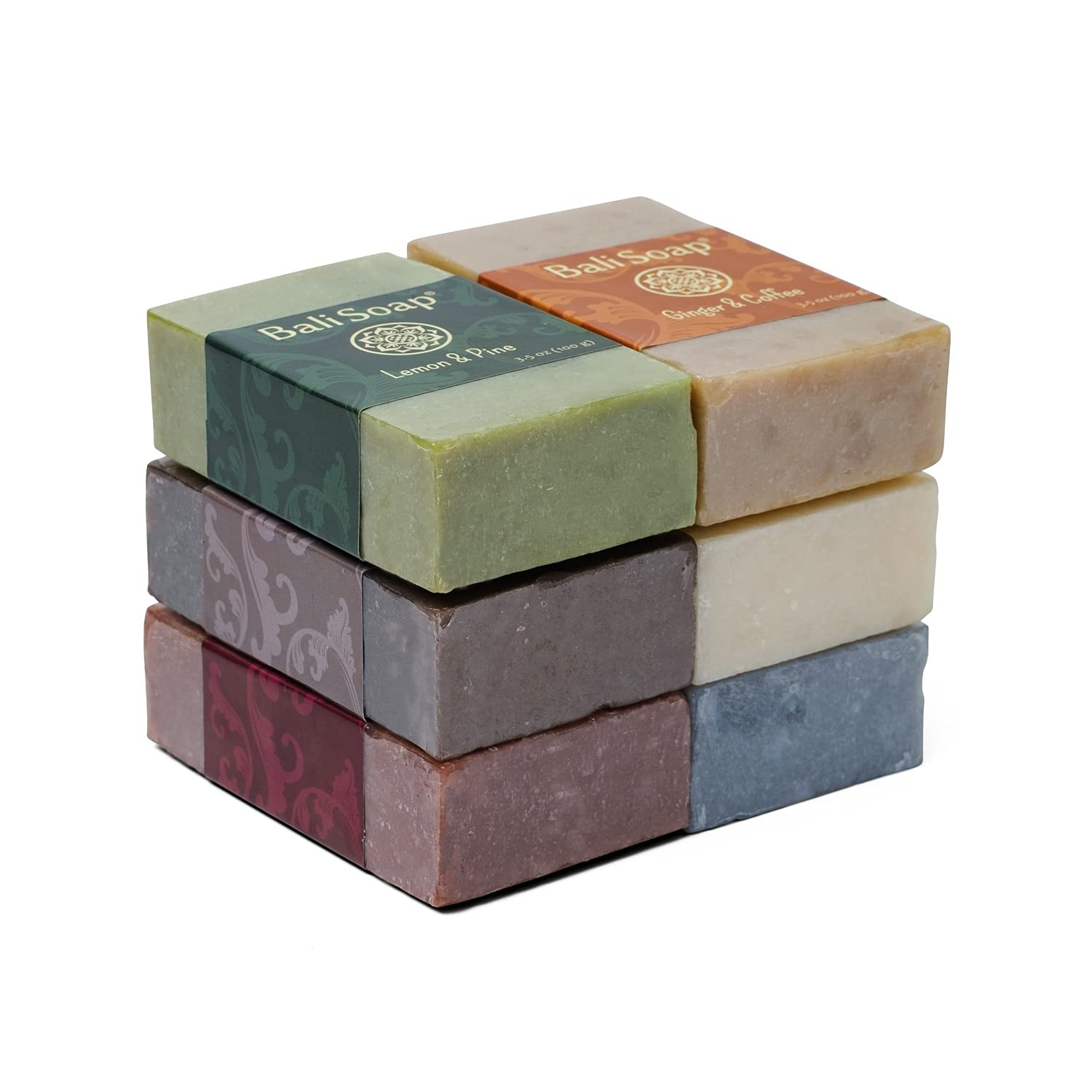– Masculine Collection Natural Soap Bar Gift Set, 6 Pc Variety Pack, Lemon-Pi…