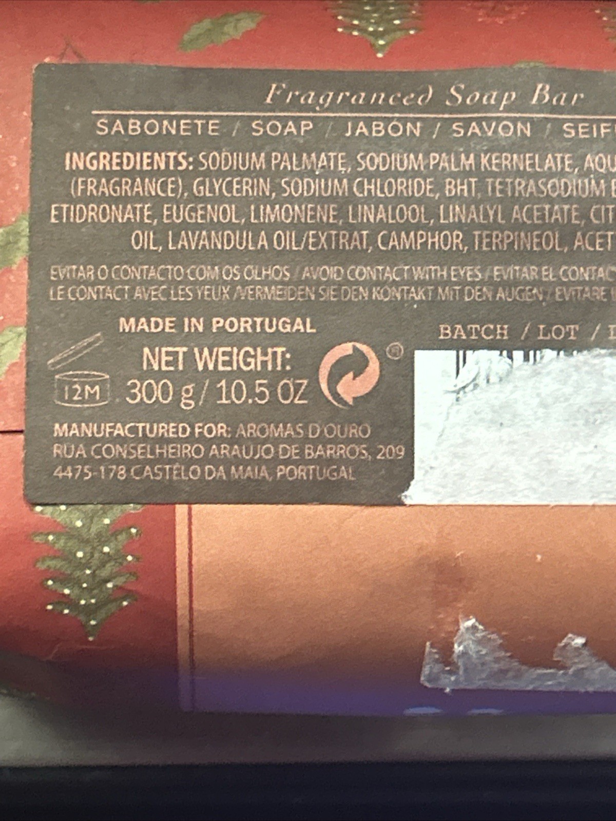 Set 2 Aromas d’Ouro Winter Forest aromatic soap bar 10.5 Oz Portugal See Photos