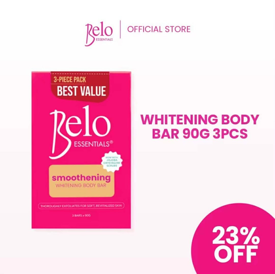 3-PC Belo Essentials Smoothening Whitening Body Bar 90g