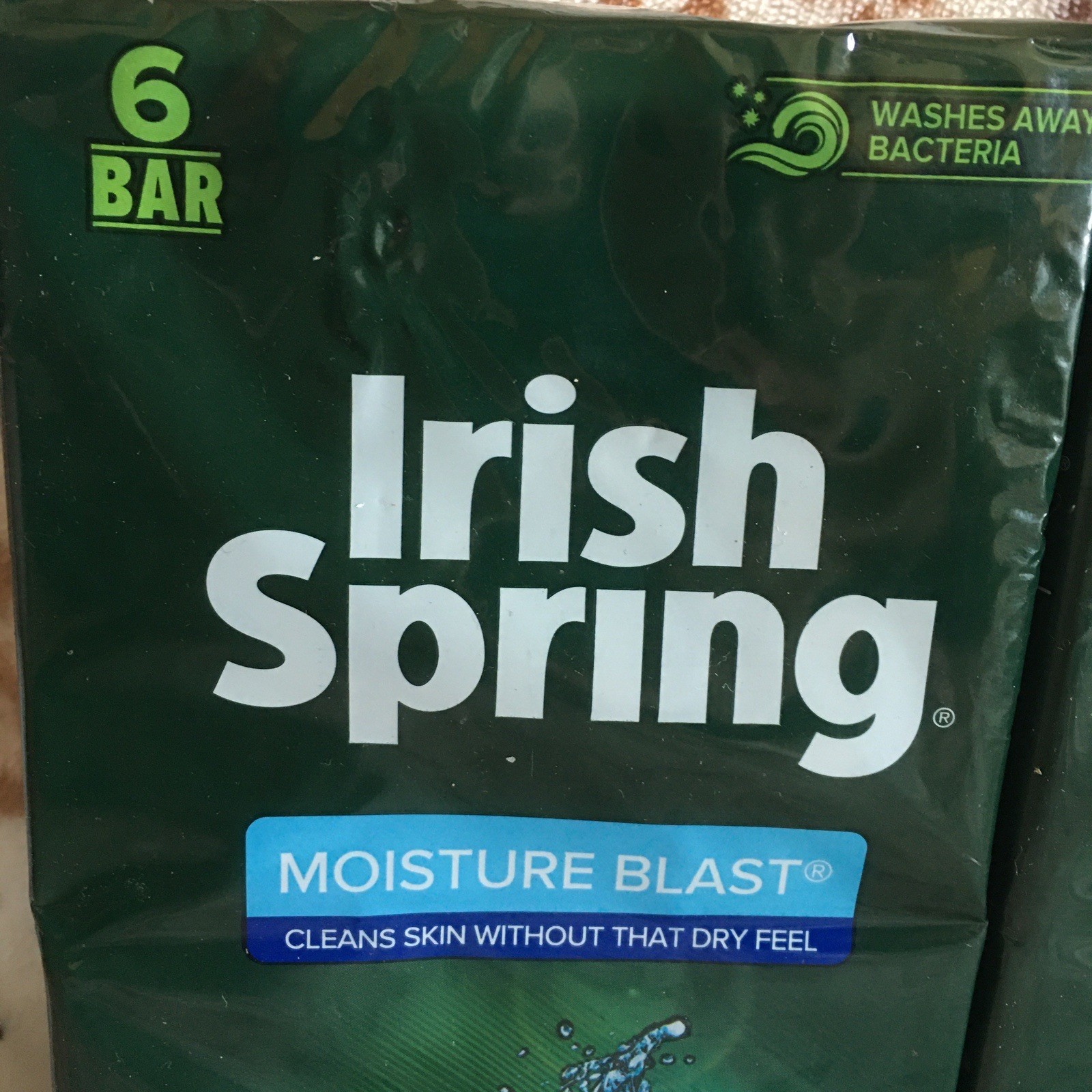 3*** Irish Spring Moisture Blast Deodorant Soap,washes Away Bacteria , 3.7 Oz