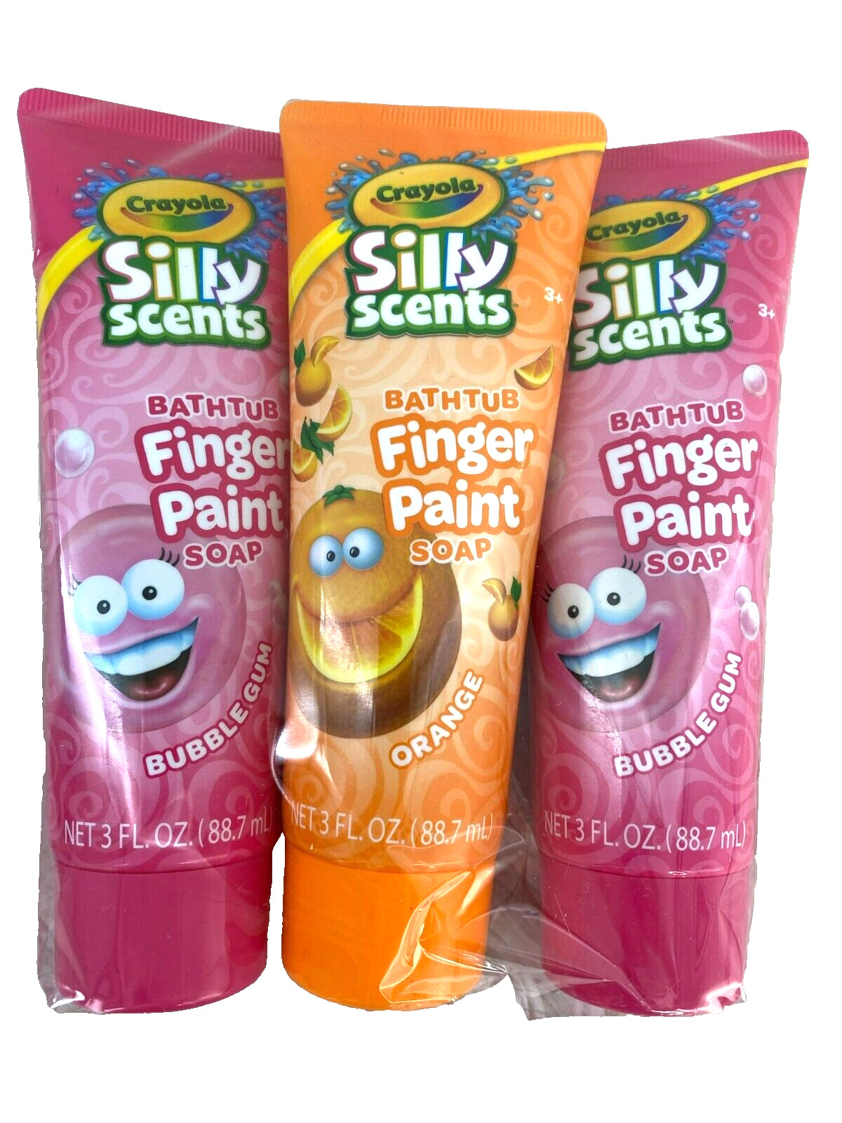 Crayola Bathtub Finger Paint Soap Silly Scents Blueberry Marshmellow Lot of 3