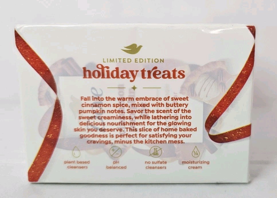 Dove Beauty Bar Cinnamon Pumpkin Pie 4 Bars 3.75 oz Limited Edition NEW