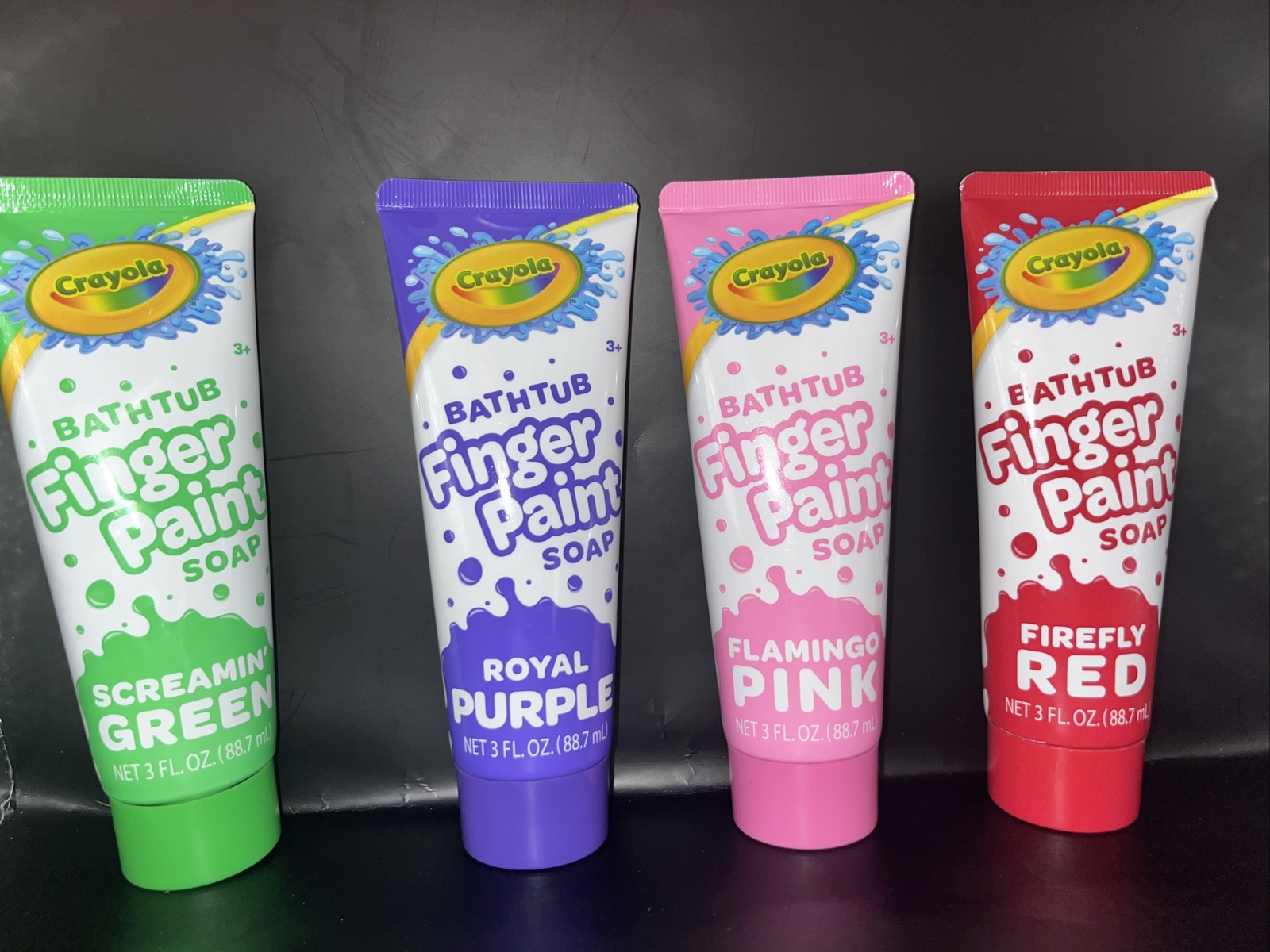 Crayola Bathtub Finger Paint Soap 4 pack 3 ounce Ea. Green, Pink, Red, Purple