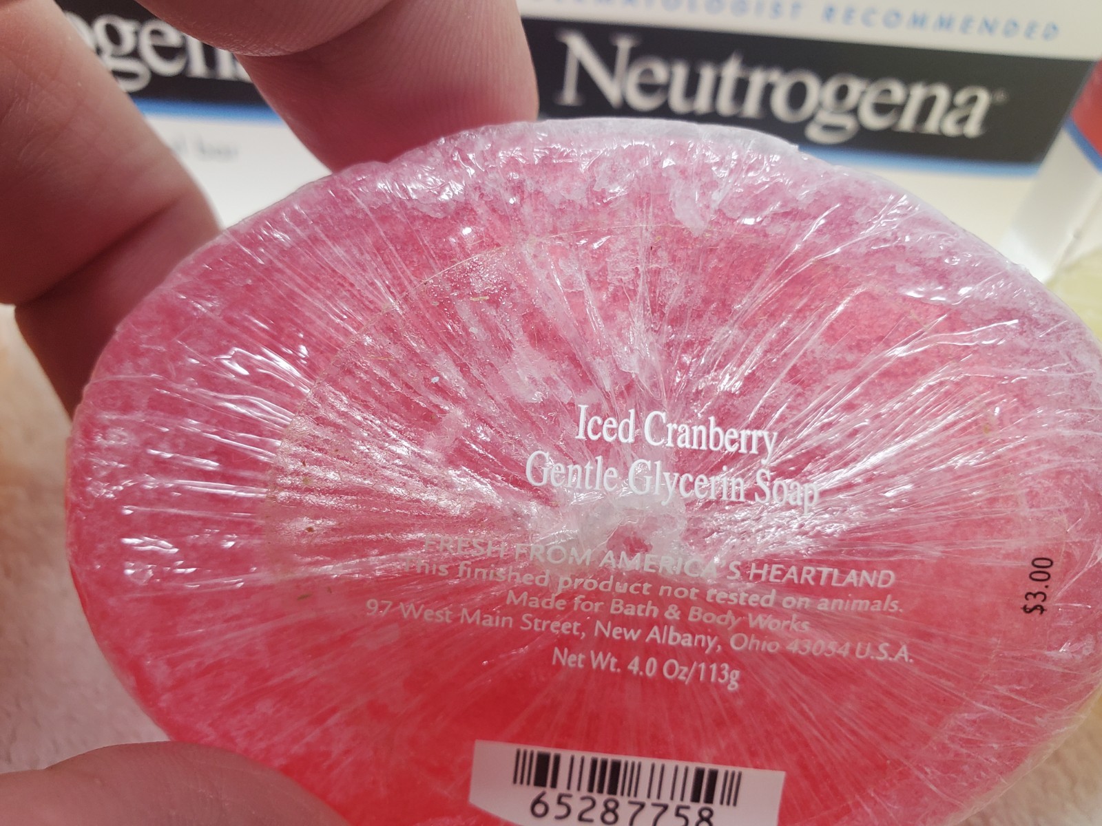 Lot 12 NEW Glycerine Bar Soap Neutrogena Acne Sugar Cookie Tangerine Cranberry +