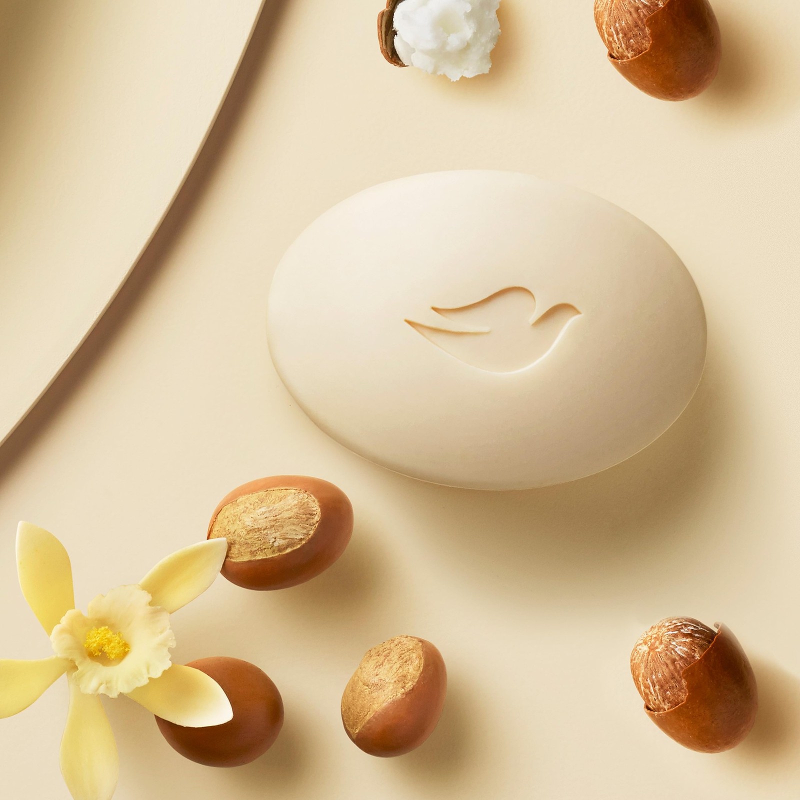 Dove Beauty Bar Soap Shea Butter 4 Count for 1 Ounce (Pack of 4), Light Green