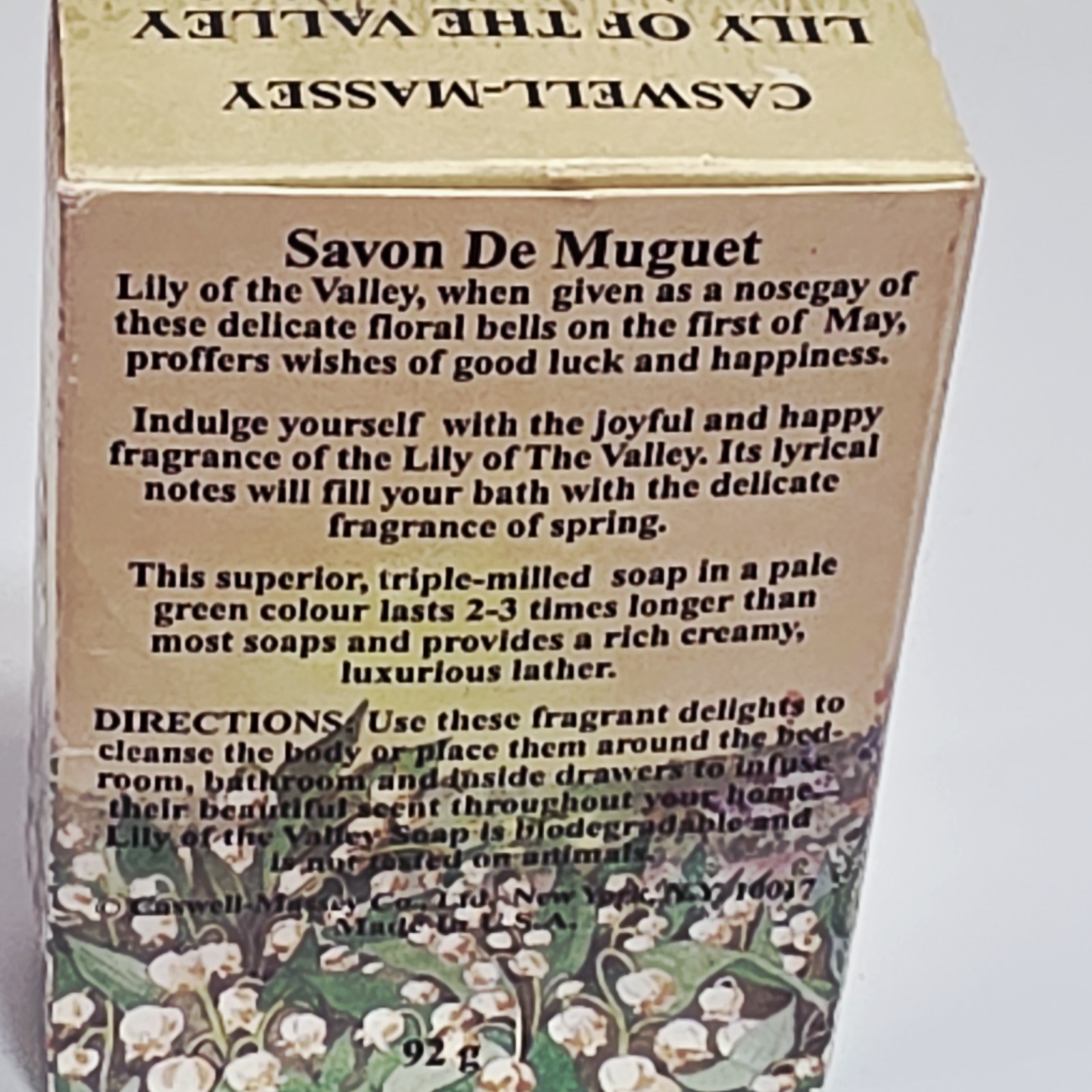 NEW IN BOX Caswell-Massey Lily Of the Valley Floral Soap Bar 3.25 oz