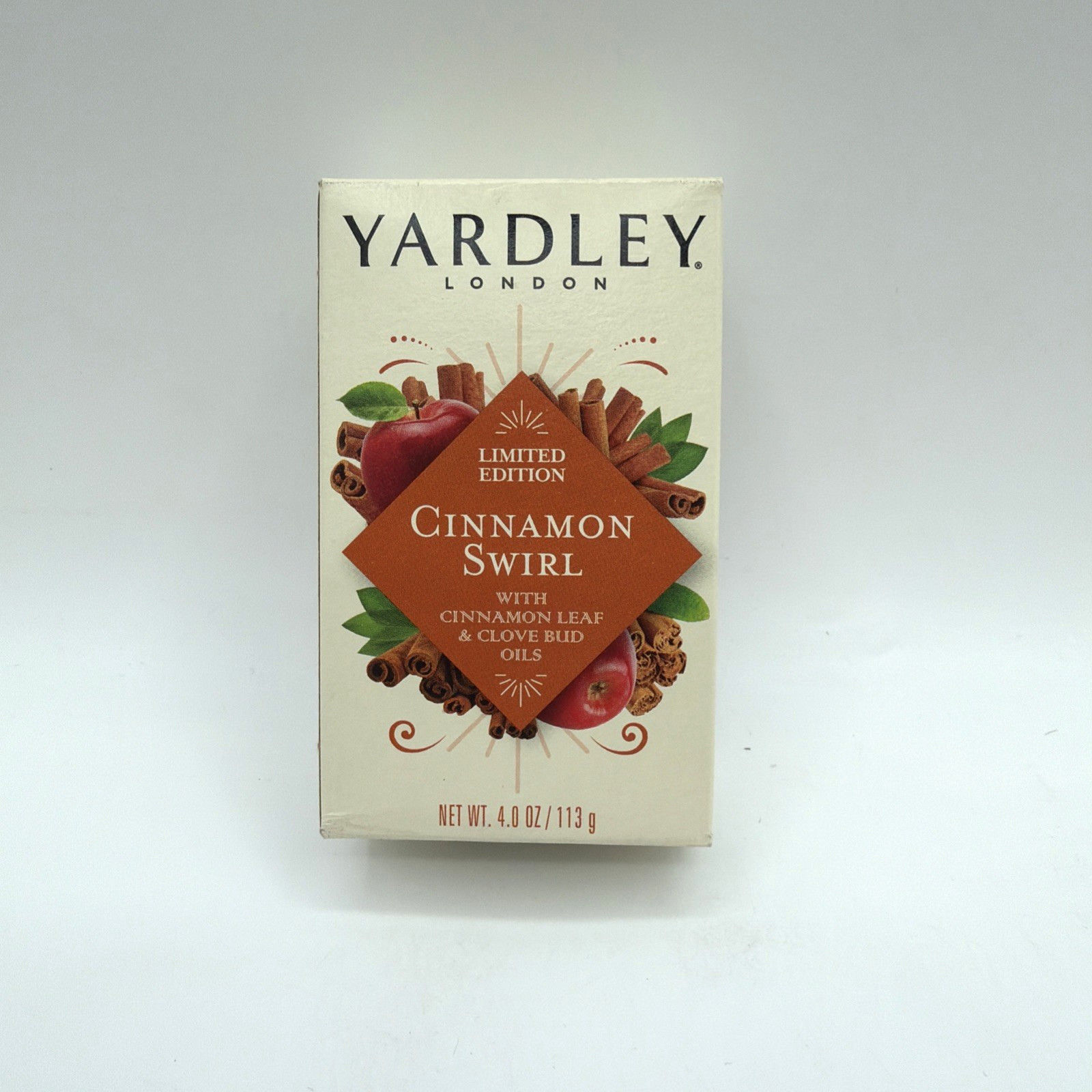 Yardley London Cinnamon Swirl Limited Edition Soap Bar Clove Bud Oils 4oz 4 Pack