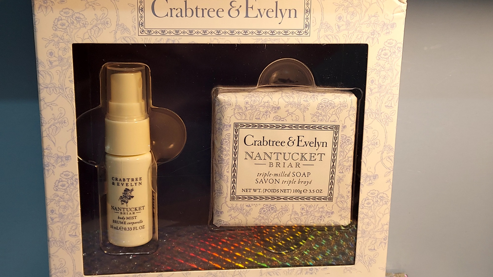 New~**CRABTREE & EVELYN NANTUCKET BRIAR **~Body Mist .33 Oz & Bar Soap 3.5 Oz