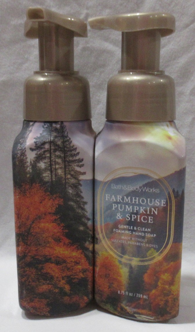 Bath & Body Works G&C Foaming Hand Soap Lot Set of 2 FARMHOUSE PUMPKIN & SPICE