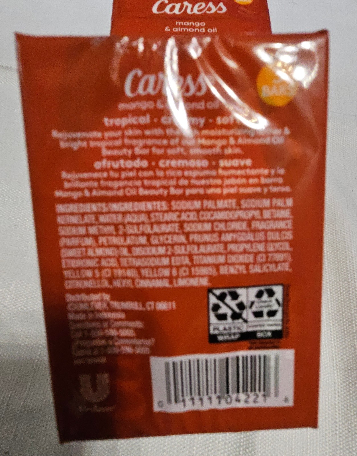 Caress Mango & Almond Oil Rejuvenating Bar Soap 3.15 Oz. Each 3-Pack – Lot Of 2
