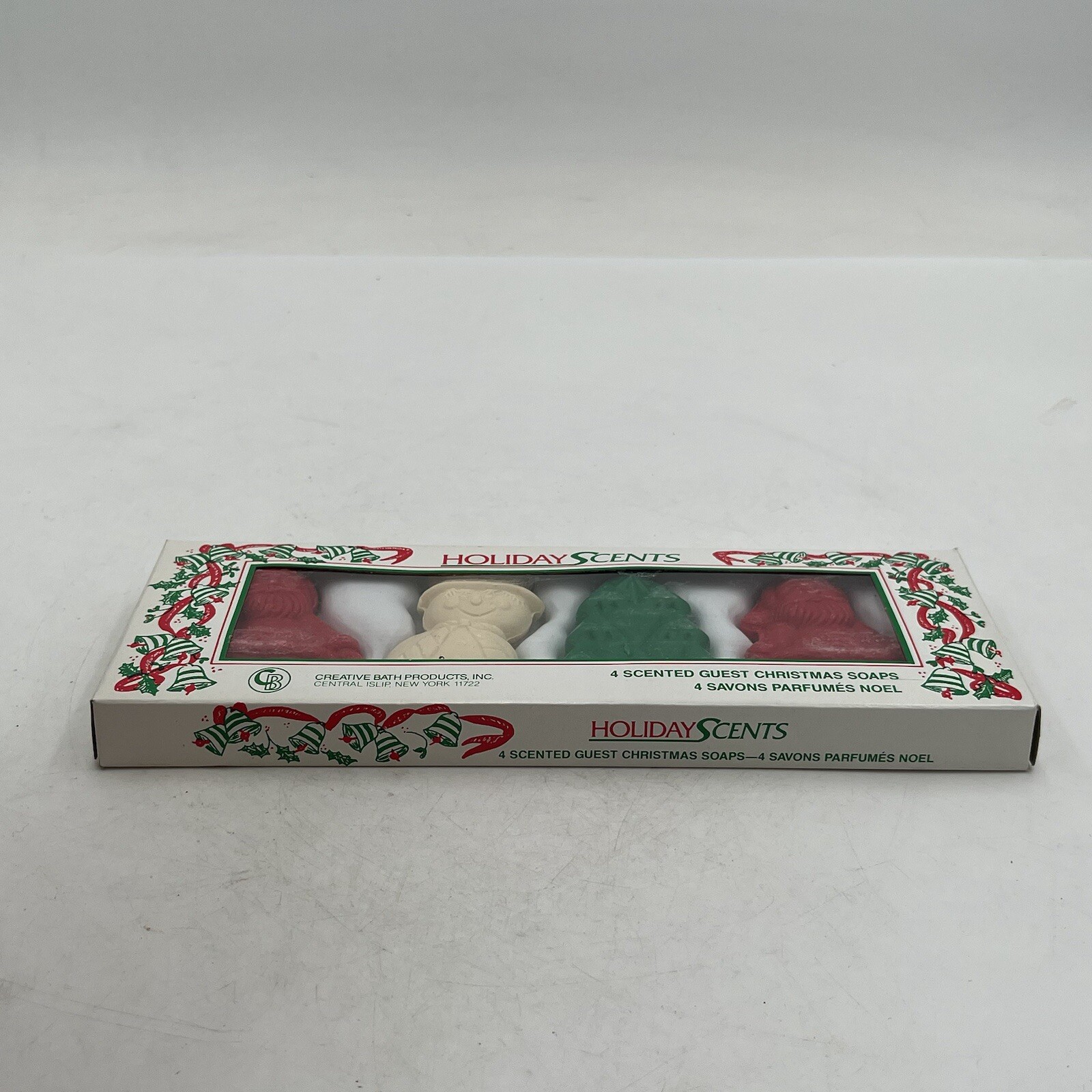 Vintage Christmas Guest Soaps Holiday Scents Creative Bath Products 4 Pack NOS