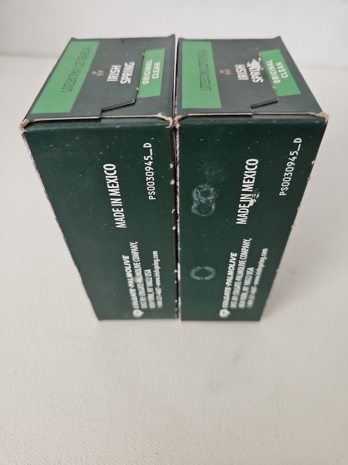 IRISH Spring ORIGINAL CLEAN 12 Hour Deodorant Bar Soap (2) 4 oz. MEXICO