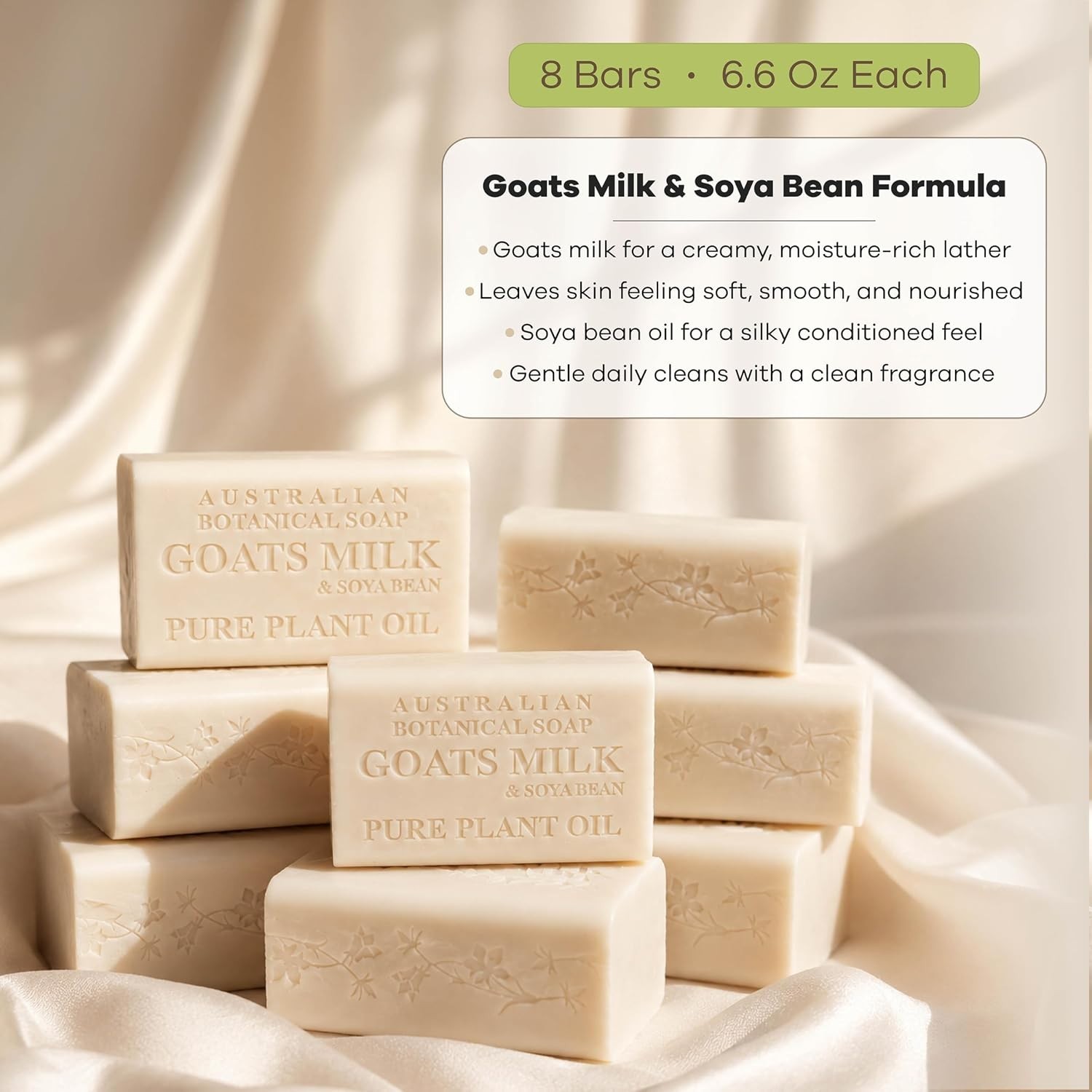 Luxurious Goat Milk Soap Bars (Pack of 8) – Hydrating & Nourishing Care