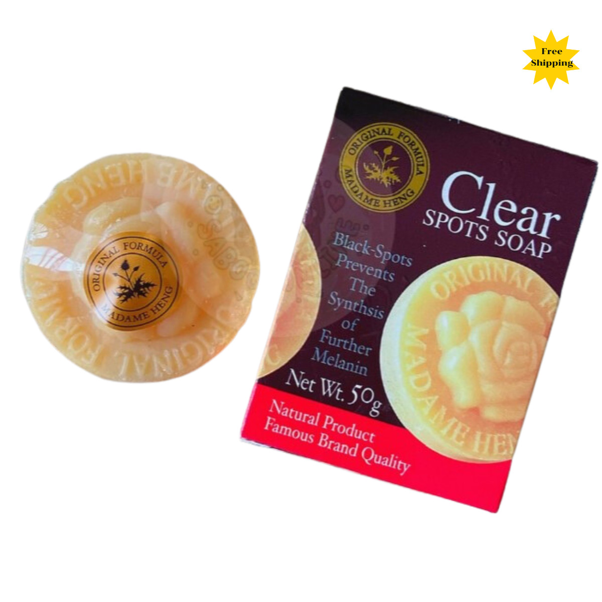 Soap Heng Madame Clear Spots Natural Herbal Acne White Skin Lightening White x 6