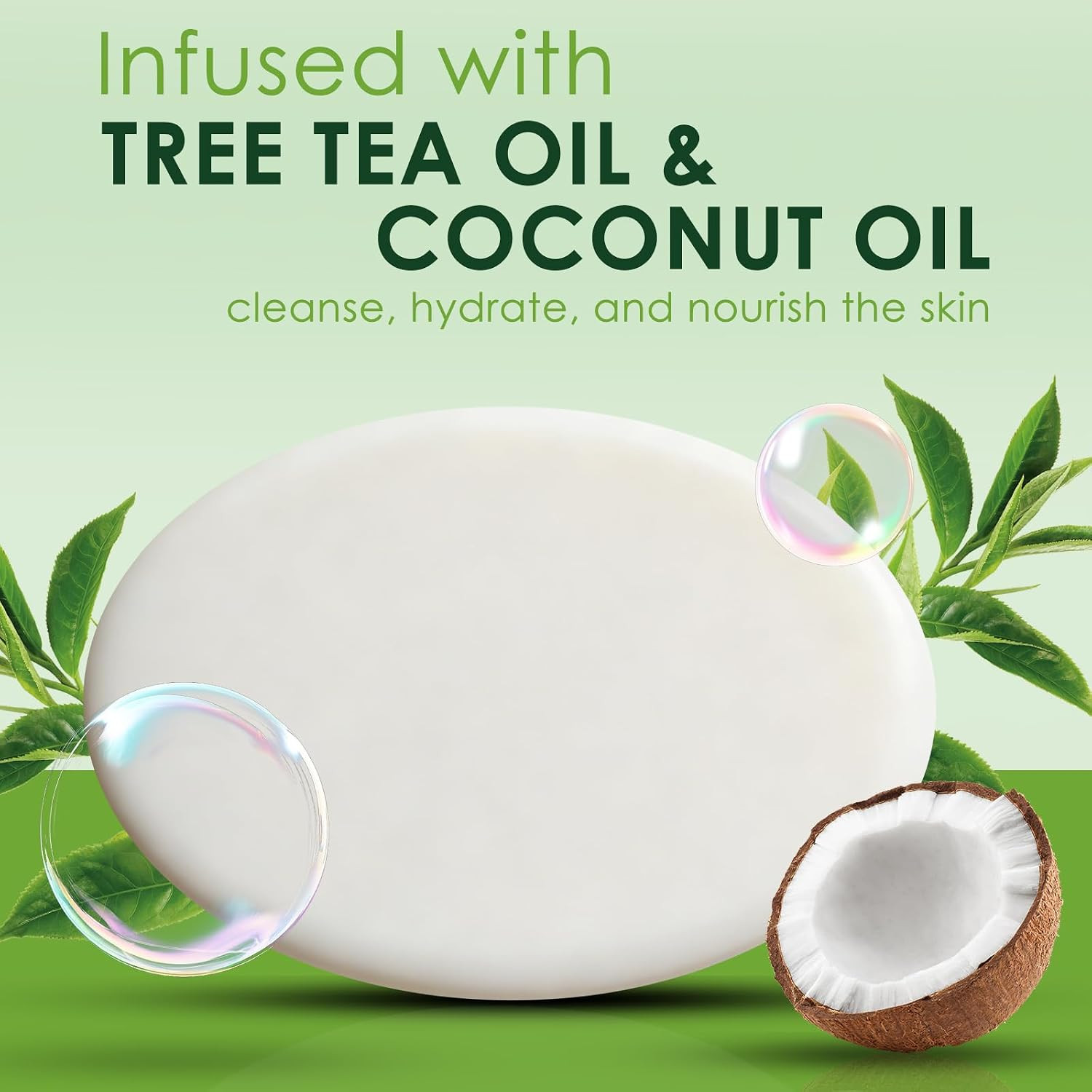 Antifungal Soap Tea Tree Antifungal Soap Bar for Back Acne Athlete’S Foot, Tinea