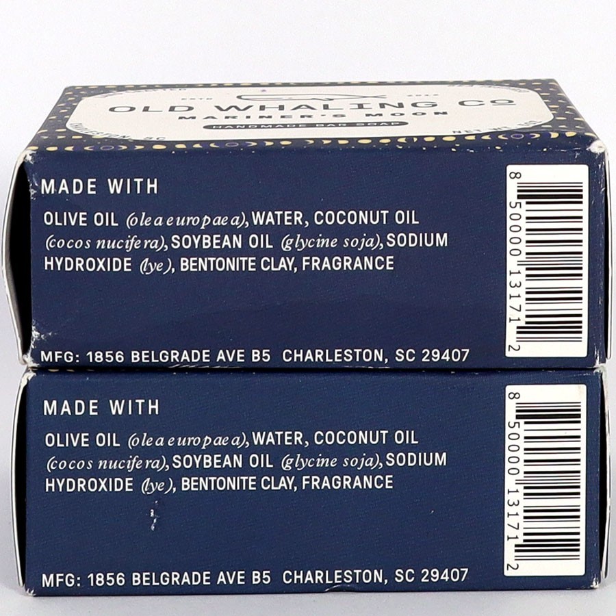 Old Whaling Co. Handmade Bar Soap, Mariners Moon, Olive & Coconut Oil, 5 oz (2)
