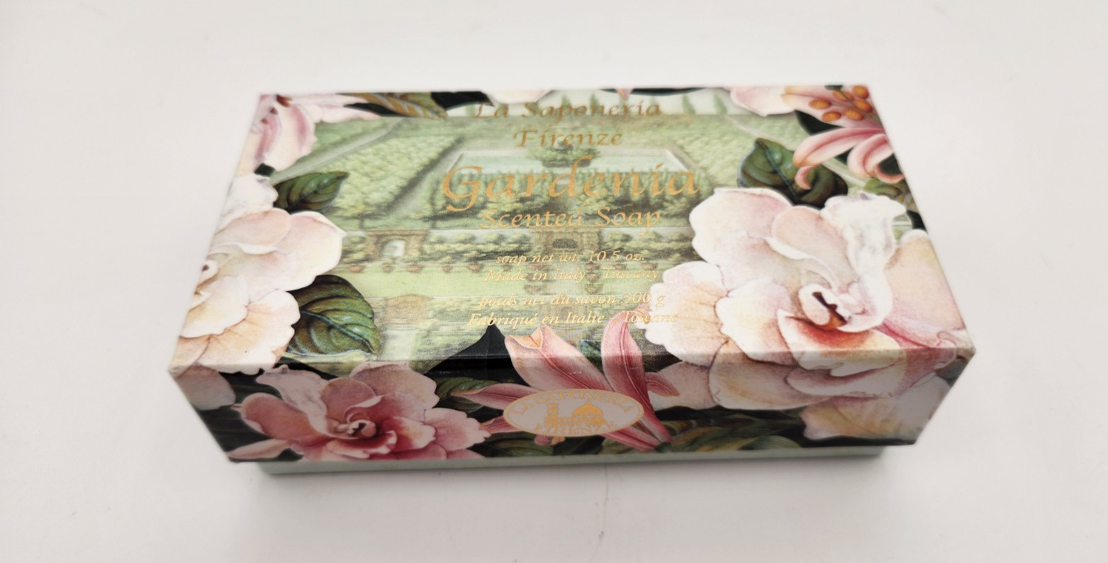 La Saponeria Firenze Gardenia Soap – Handmade in Italy – NEW IN BOX – SEALED