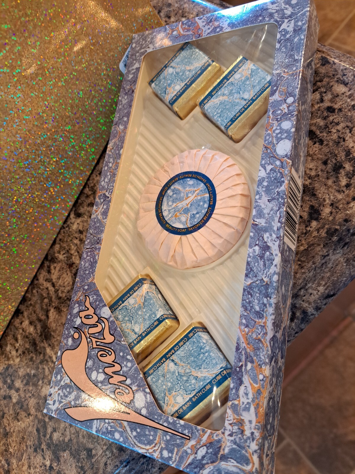 Venezia Soap & Bath Cube Set, Vintage, NEW in BOX