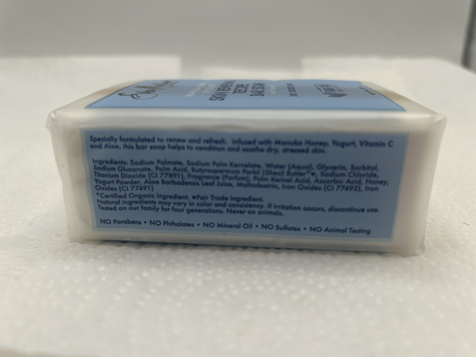 Shea Moisture Manuka Honey & Yogurt Skin Renewal Recipe W/ Vitamin C Bar Soap