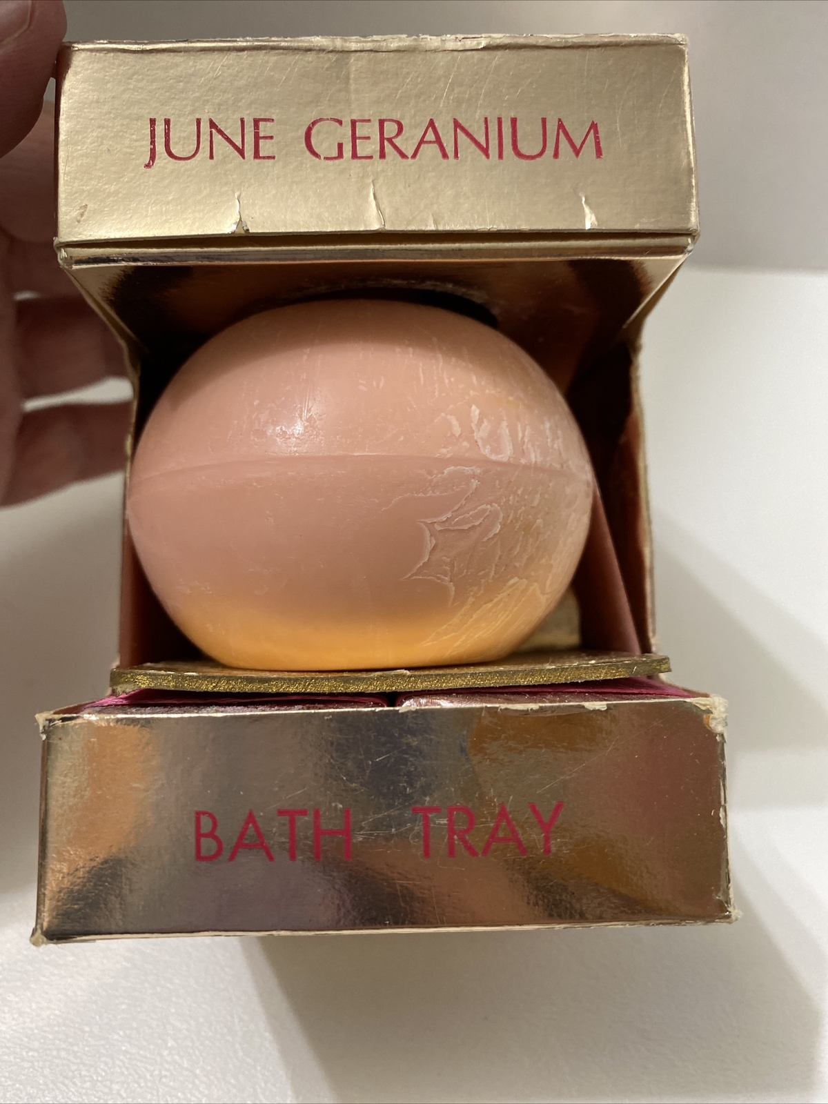 Vintage Elizabeth Arden June Geranium Bath Tray Salts Cubes Soap New