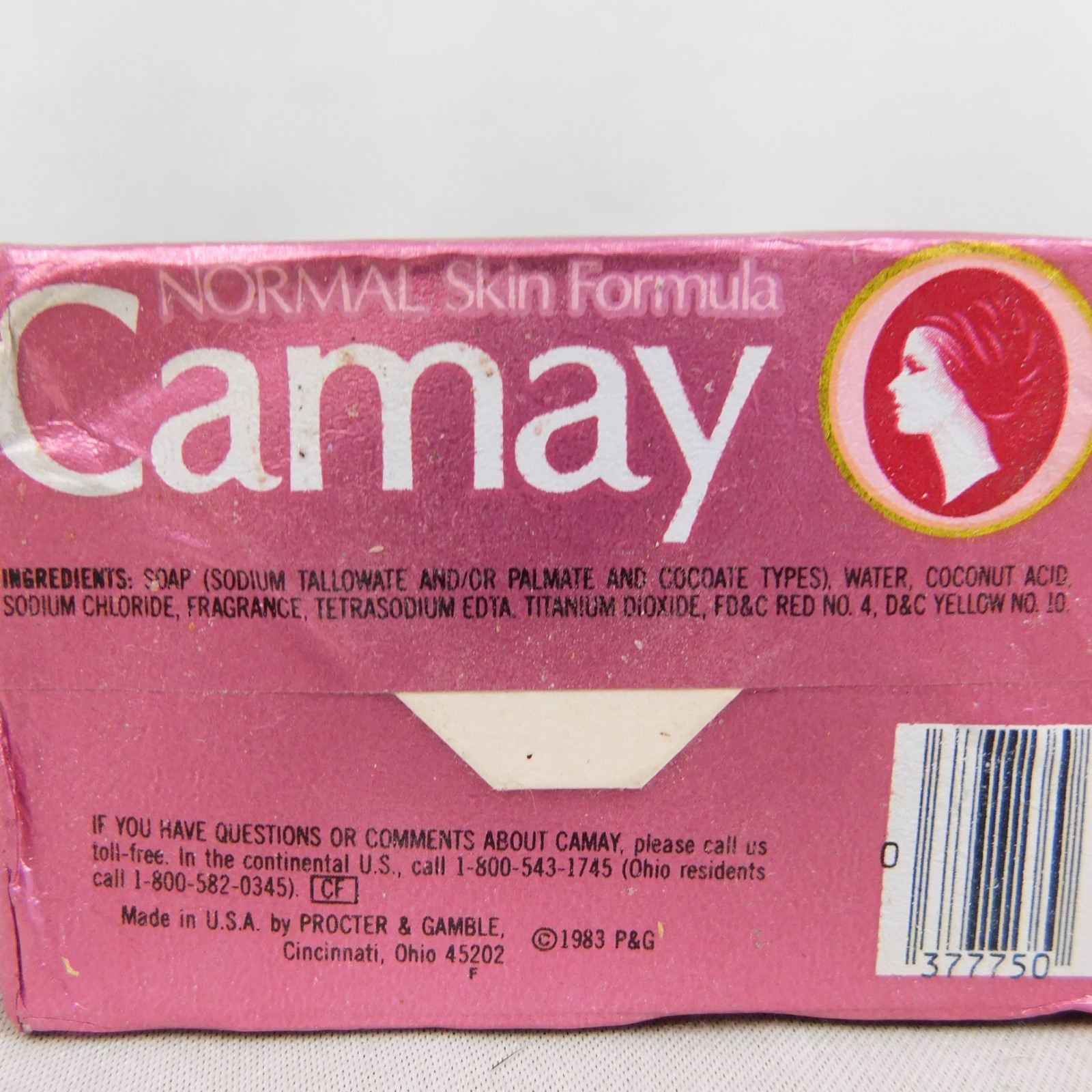 Vintage NOS Camay Beauty Soap Normal Skin 4.75 Bath Size Pink Package #A294
