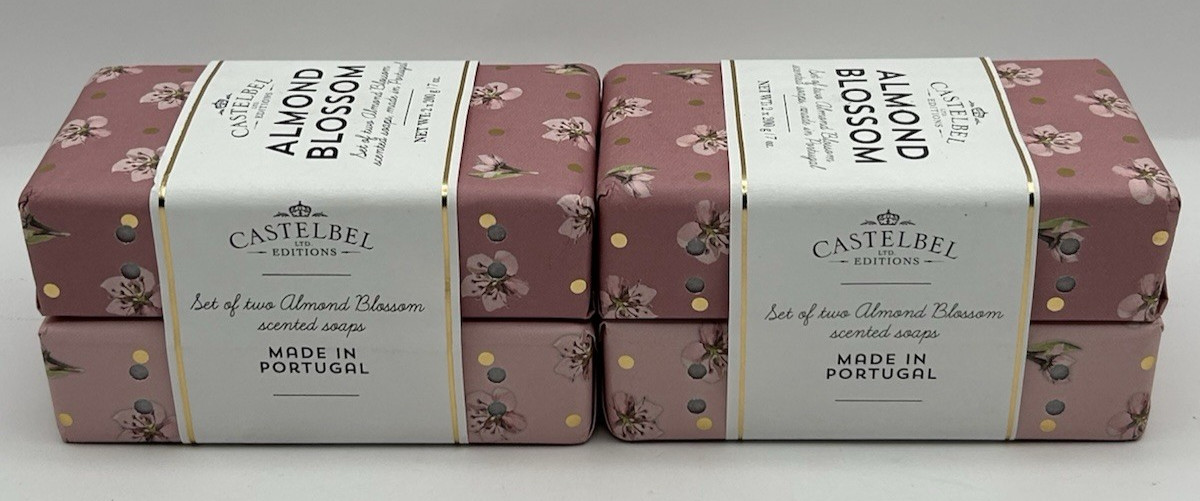 4 Pack Castelbel Bar Soap Almond Blossom Made In Portugal 7oz Each 200 Grams