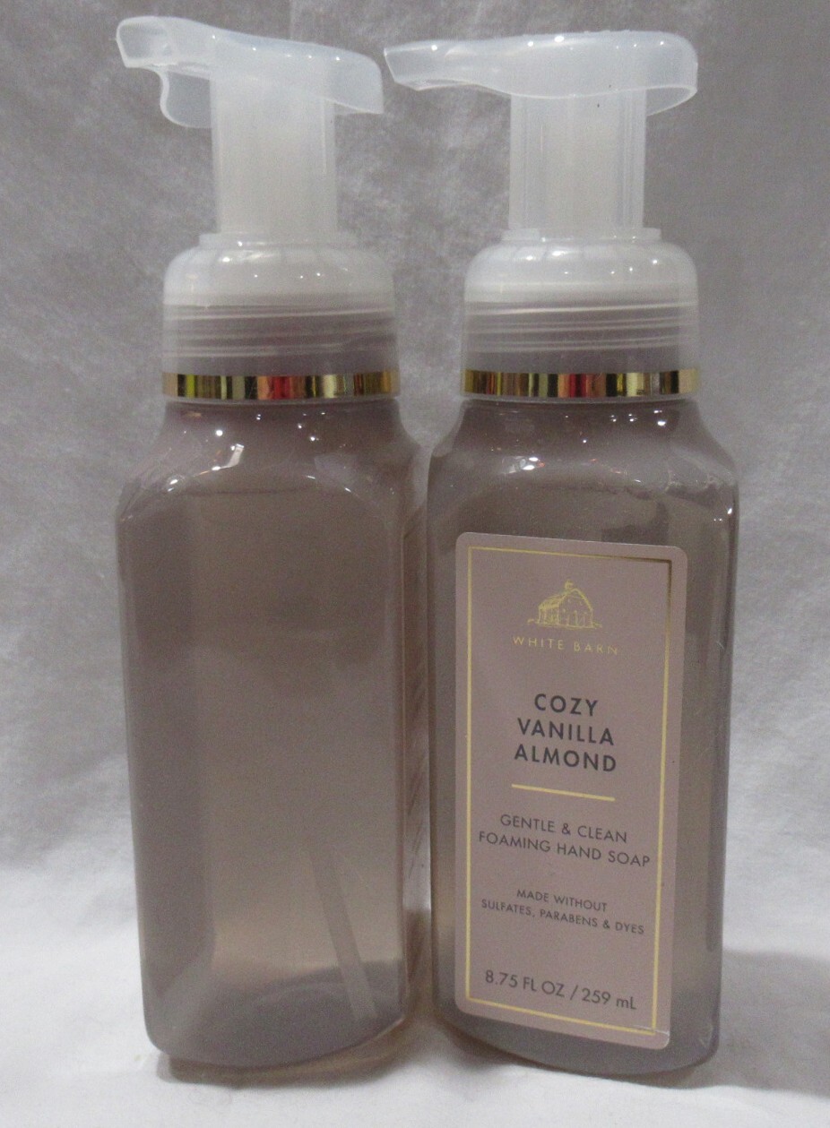 White Barn Bath & Body Works Gentle & Clean Hand Soap Set 2 COZY VANILLA ALMOND