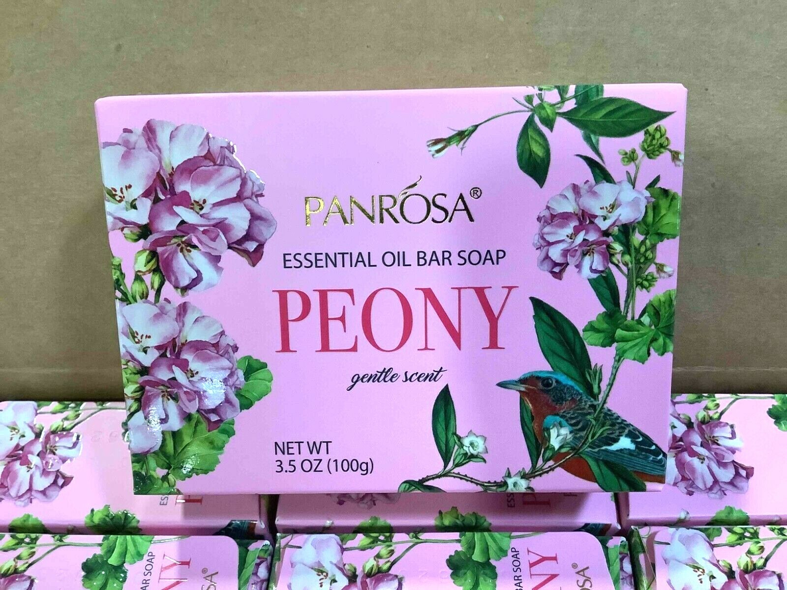 36-BARS PANROSA PEONY ESSENTIAL OIL SOAP, 3.5oz, USA MADE, 36 BARS