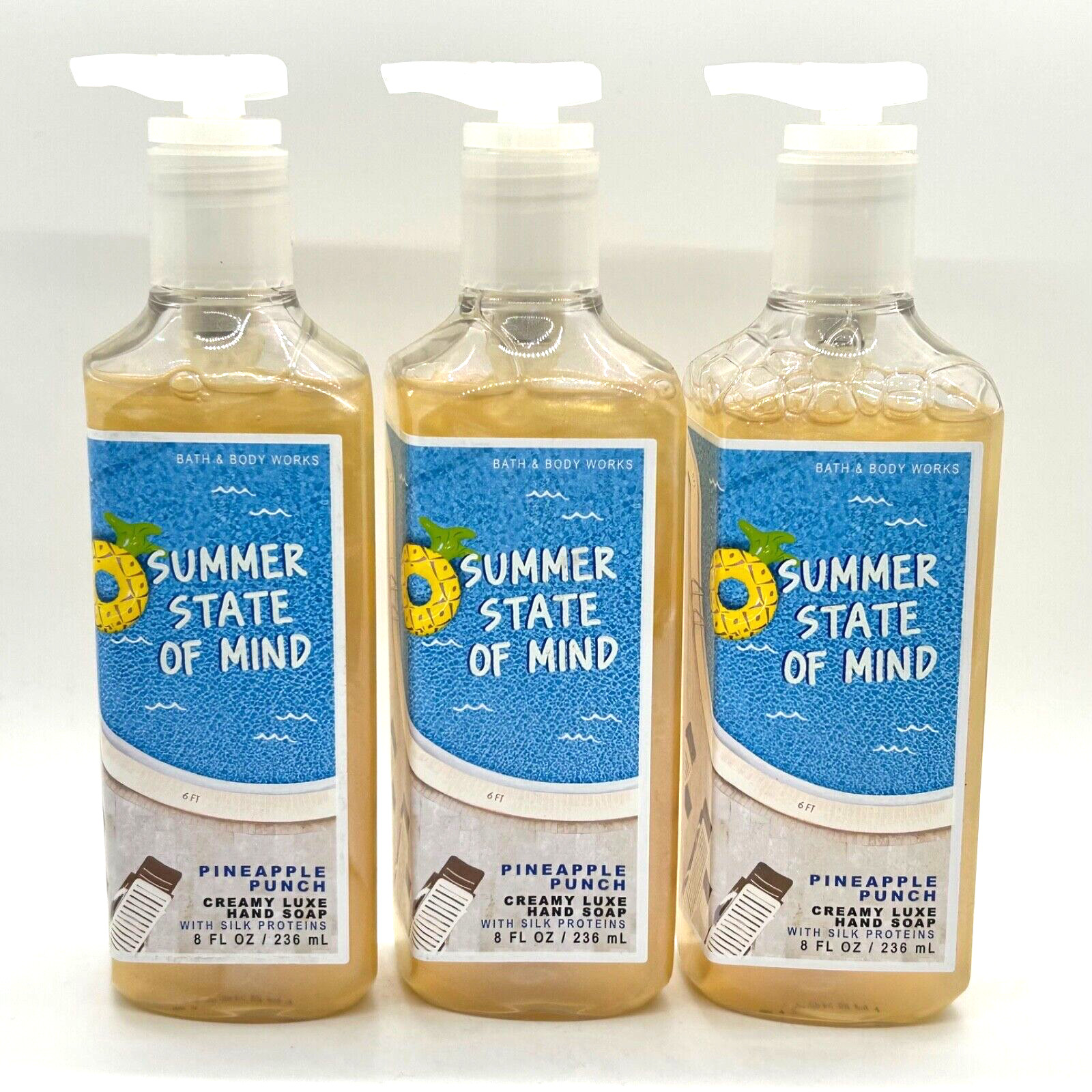 3 Bath & Body Works Summer State of Mind Pineapple Punch Creamy Luxe Hand Soap