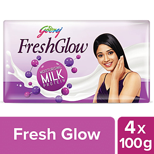 Godrej Fair Glow Soap 100g Pack of 4 No.1 Fairness Soap With Proteins- Free ship