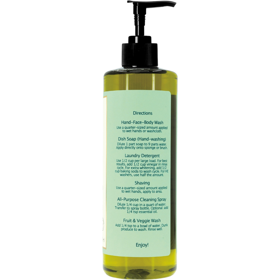 Laurel Berry Liquid Castile Soap Set – Organic Ingredients, Gentle for skin