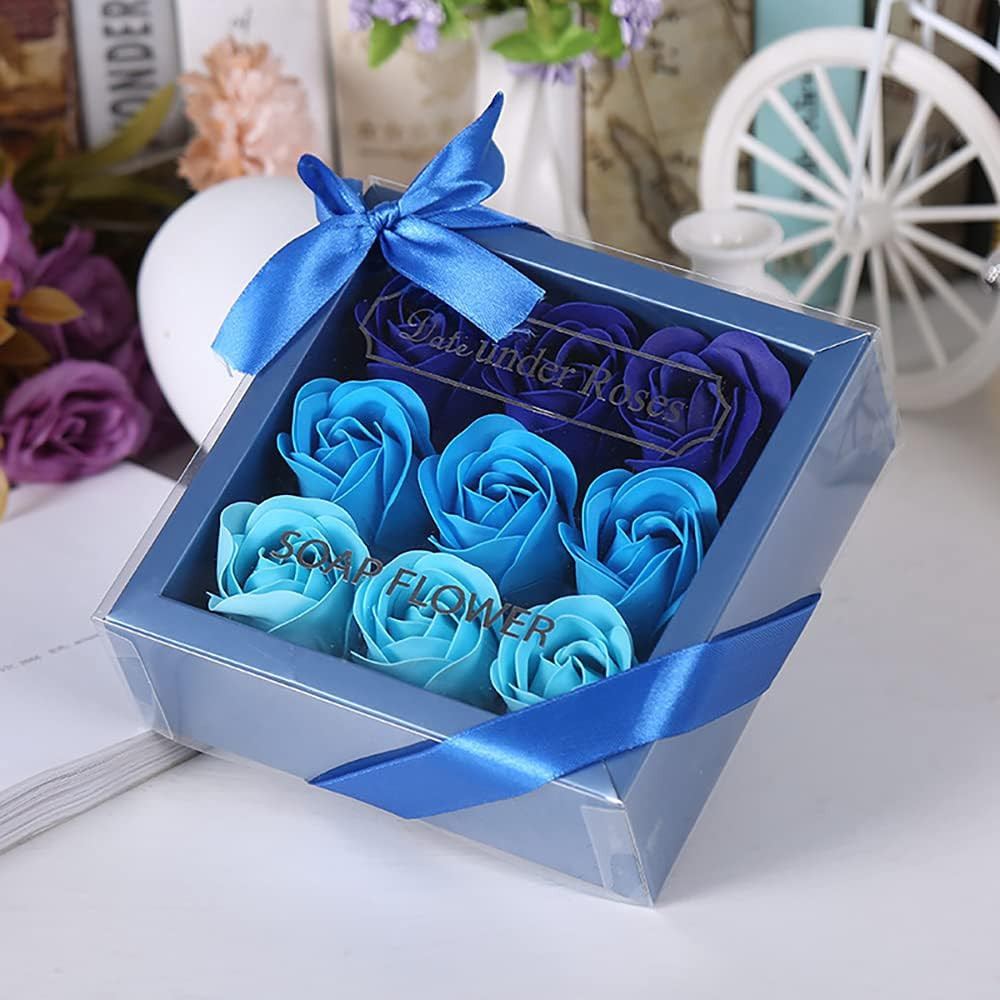 4 Boxes Floral Scented Bath Soap Rose Flower Petals, 36 Pcs Total Plant Essentia