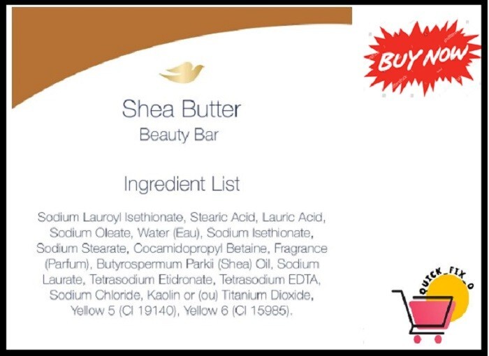 Dove Beauty Bar Bath Soap Moisturizing Gentle Shea Butter & Vanilla, 4 Bars