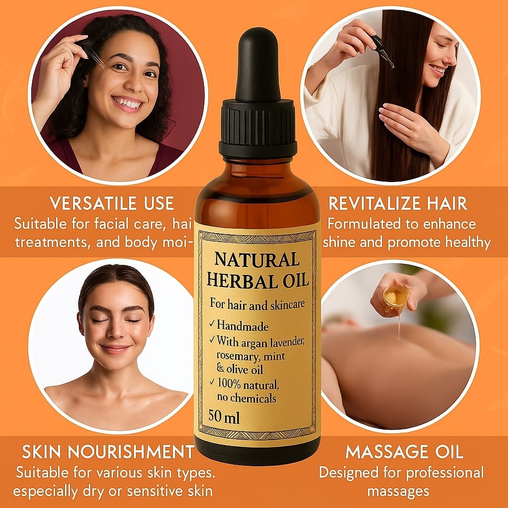 Natural Sidr & Argan Soap (3 Bars) + Herbal & Argan Oil 50ml – 100% Natural Skin