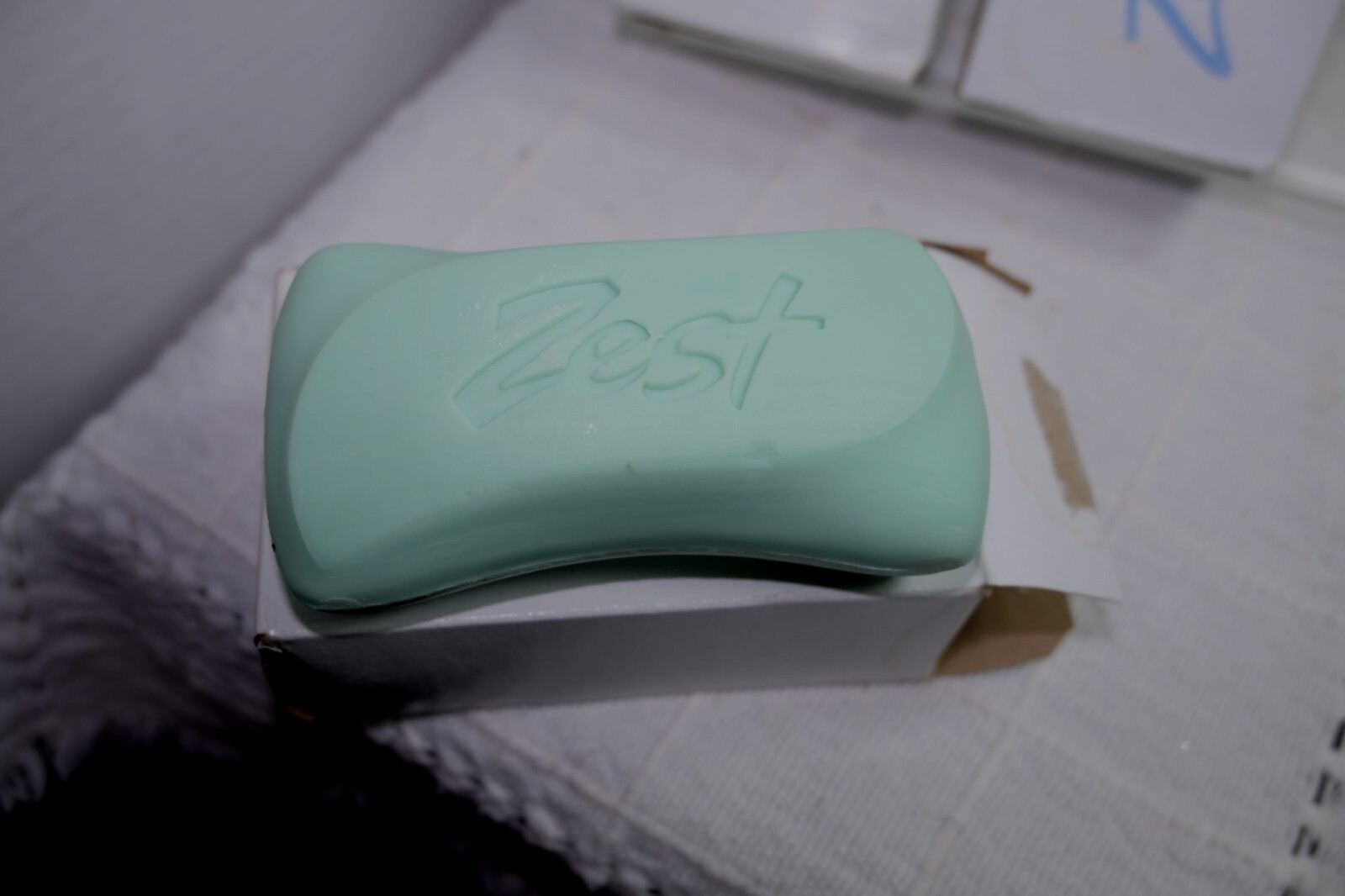 Zest vintage Bar soap in individual boxes one is opened others are sealed