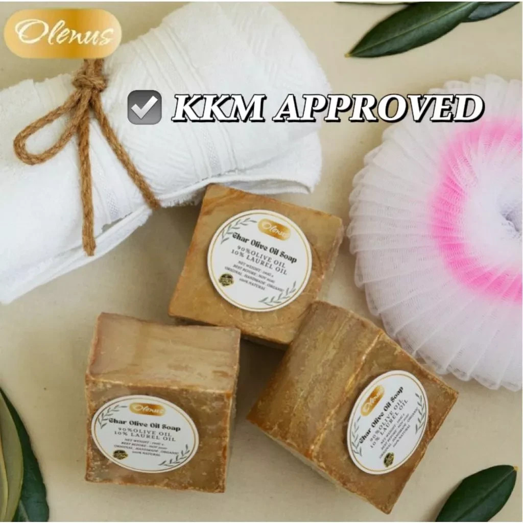 Olenus Ghar Olive Oil Soap – 90% Olive Oil, 10% Laurel Oil – Organic & Natural