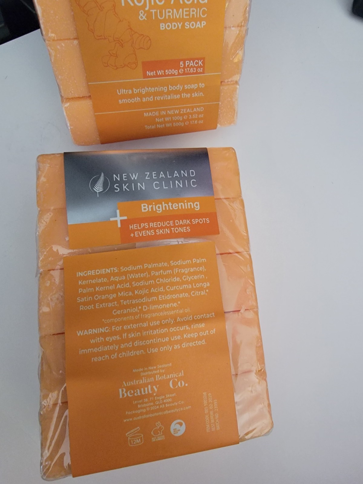 New Zealand Skin Clinic Brightening Kojic & Turmeric Body Soap 5 Pk 17.6 oz