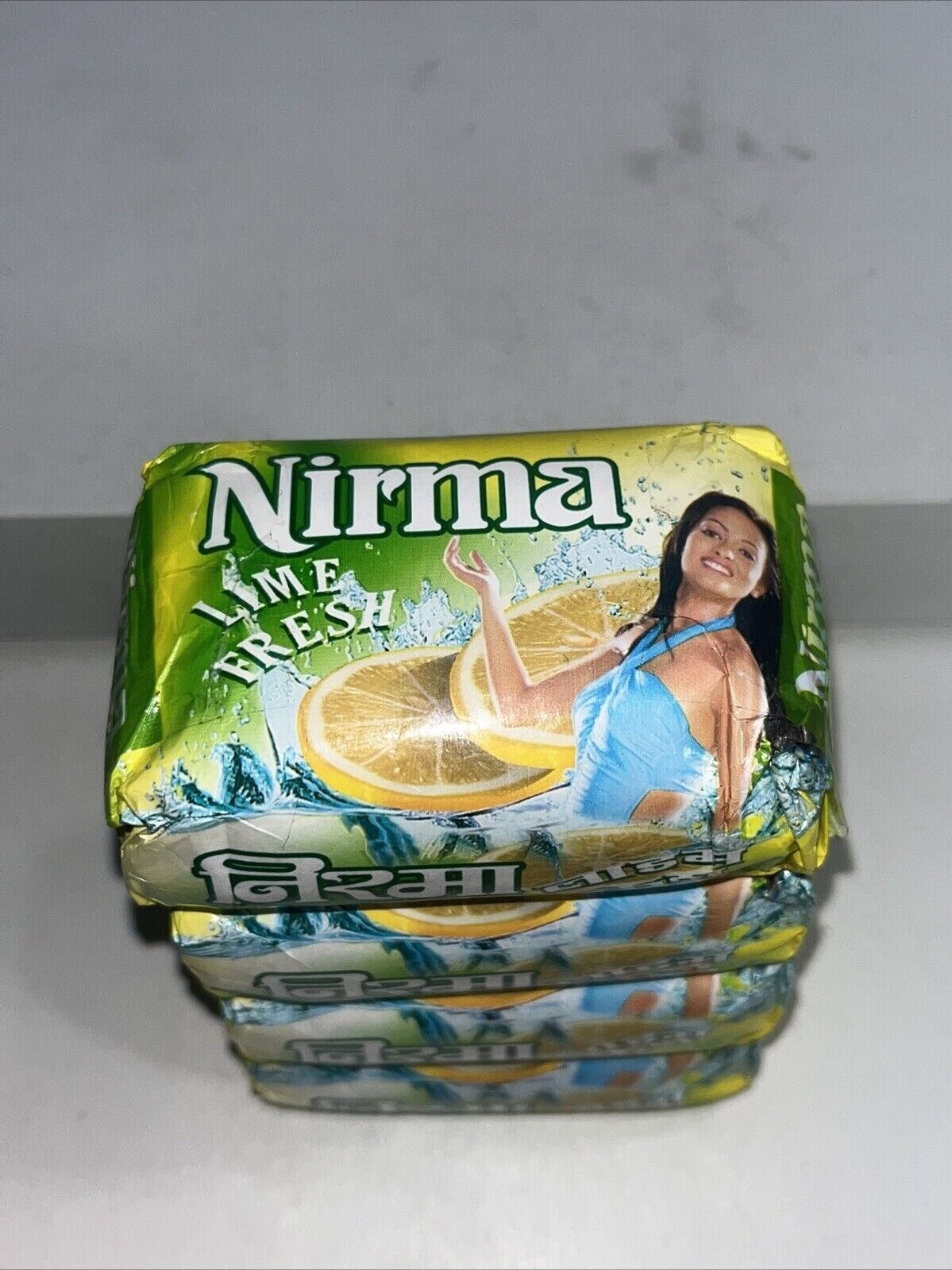 4 New Nirma Lime Fresh Premium Beauty Soap Bars, 125g Each